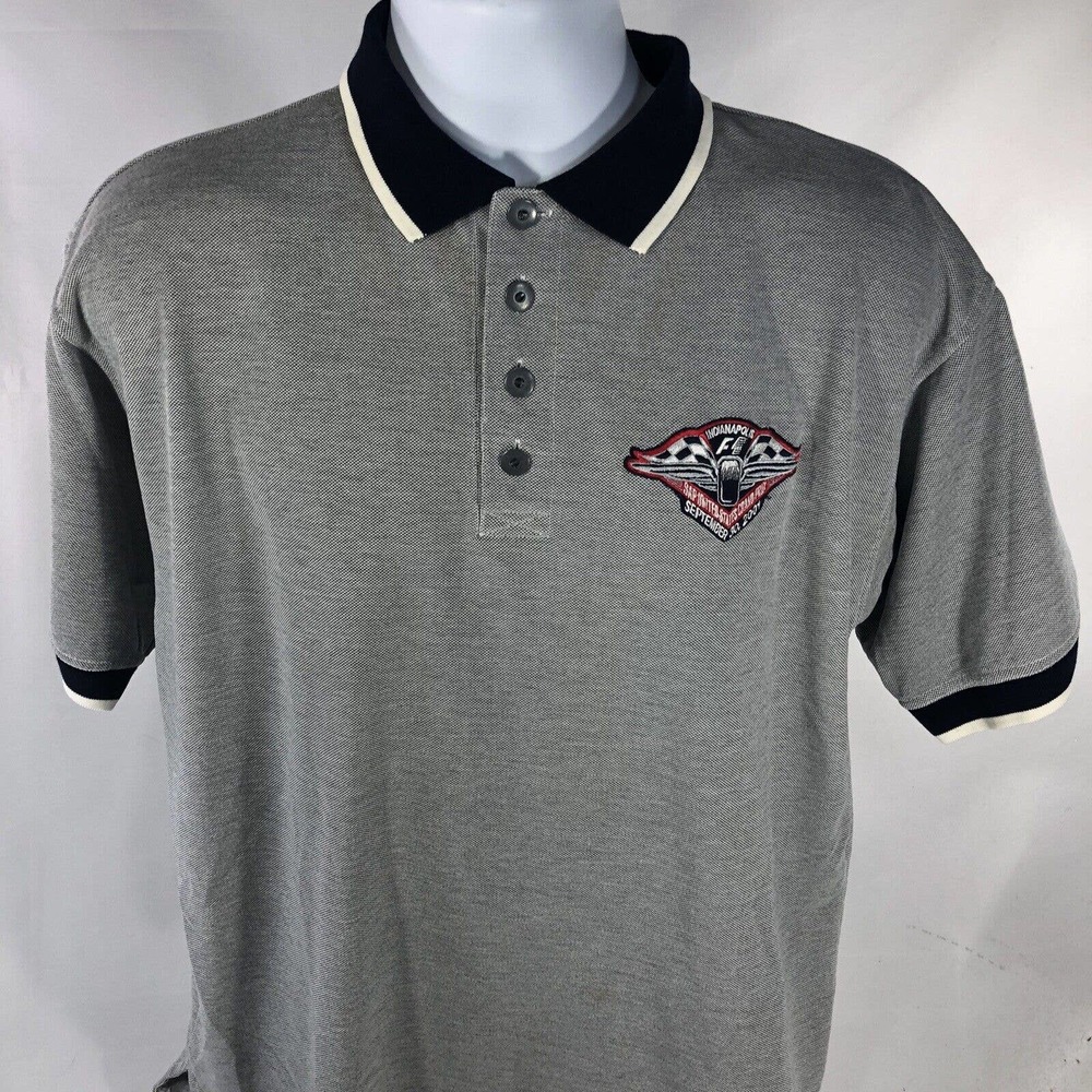 VINTAGE 2001 US GRAND PRIX FORMULA ONE RACE POLO SHIRT INDIANAPOLIS MEDIUM
